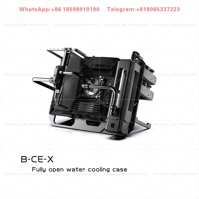 Aluminum Open Frame Test Bench Water Cooling - Bykski B-CE-X オールアルミ製オープンフレーム水冷PCシャーシ、垂直・水平両用DIYディスプレイテストベンチラック