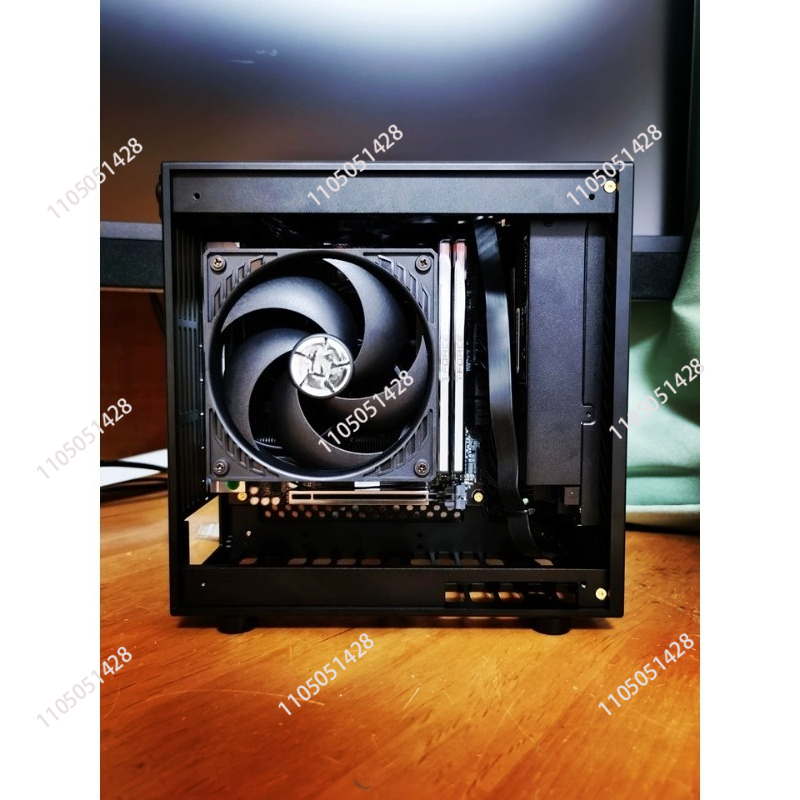 Sff Mini Itx Cnc Aluminum Chassis - ITXケース アルミニウムCNCミニPCシャーシ 4060 GPU対応 1U電源搭載 ロープロファイルSFF